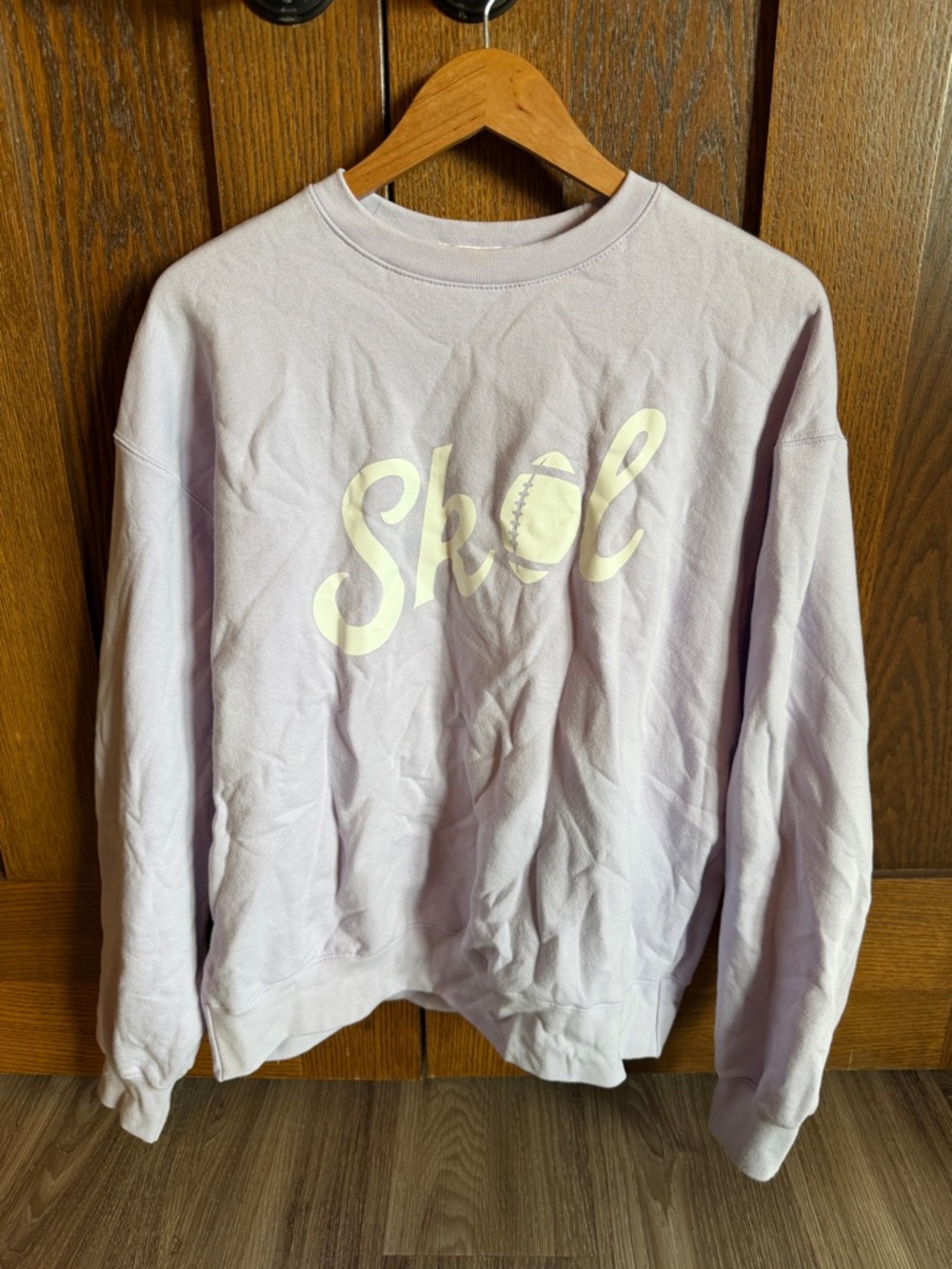 SKOL Vikings Lavender Crewneck Sweatshirt